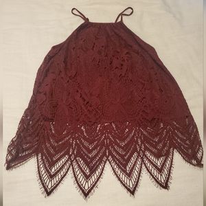 Lace Burgundy top